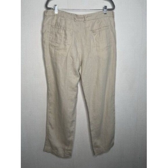 Island Importer 100% Linen Straight Leg Casual Riviera Pants Men Size 36 Ivory - Picture 7 of 8